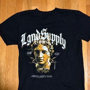 Black Graphic Tee for Men